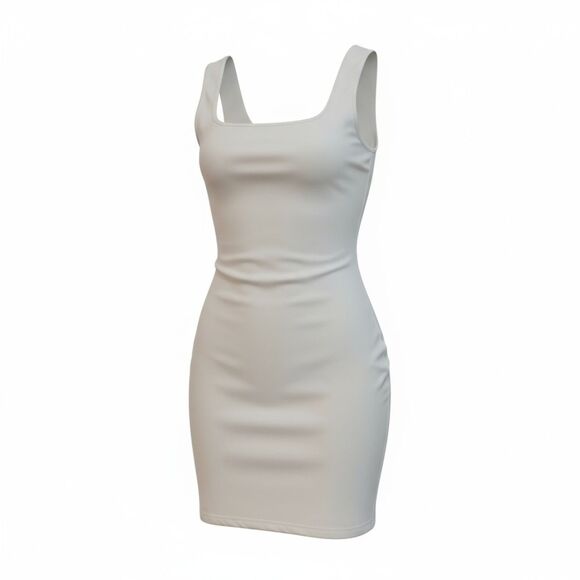 White Bodycon Mini Dress - Picture 3 of 9